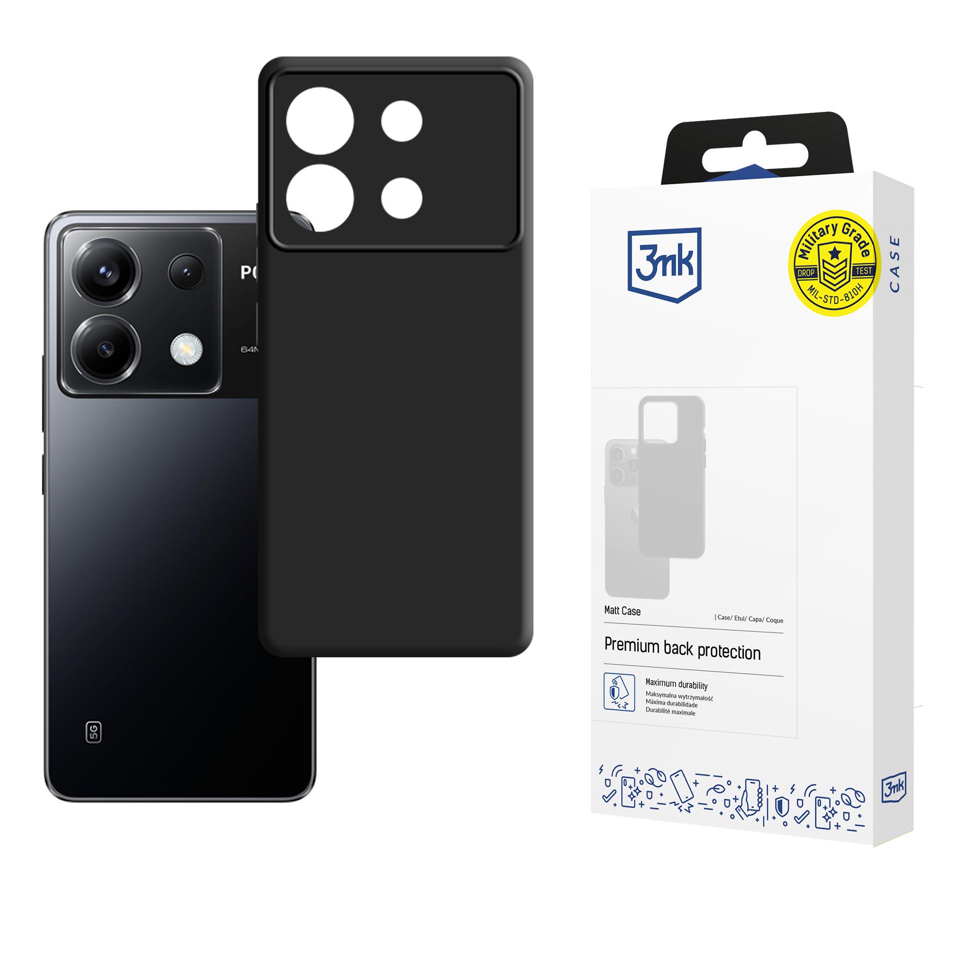 3mk Matinis dėklas telefonui Poco X6 5G - juodas