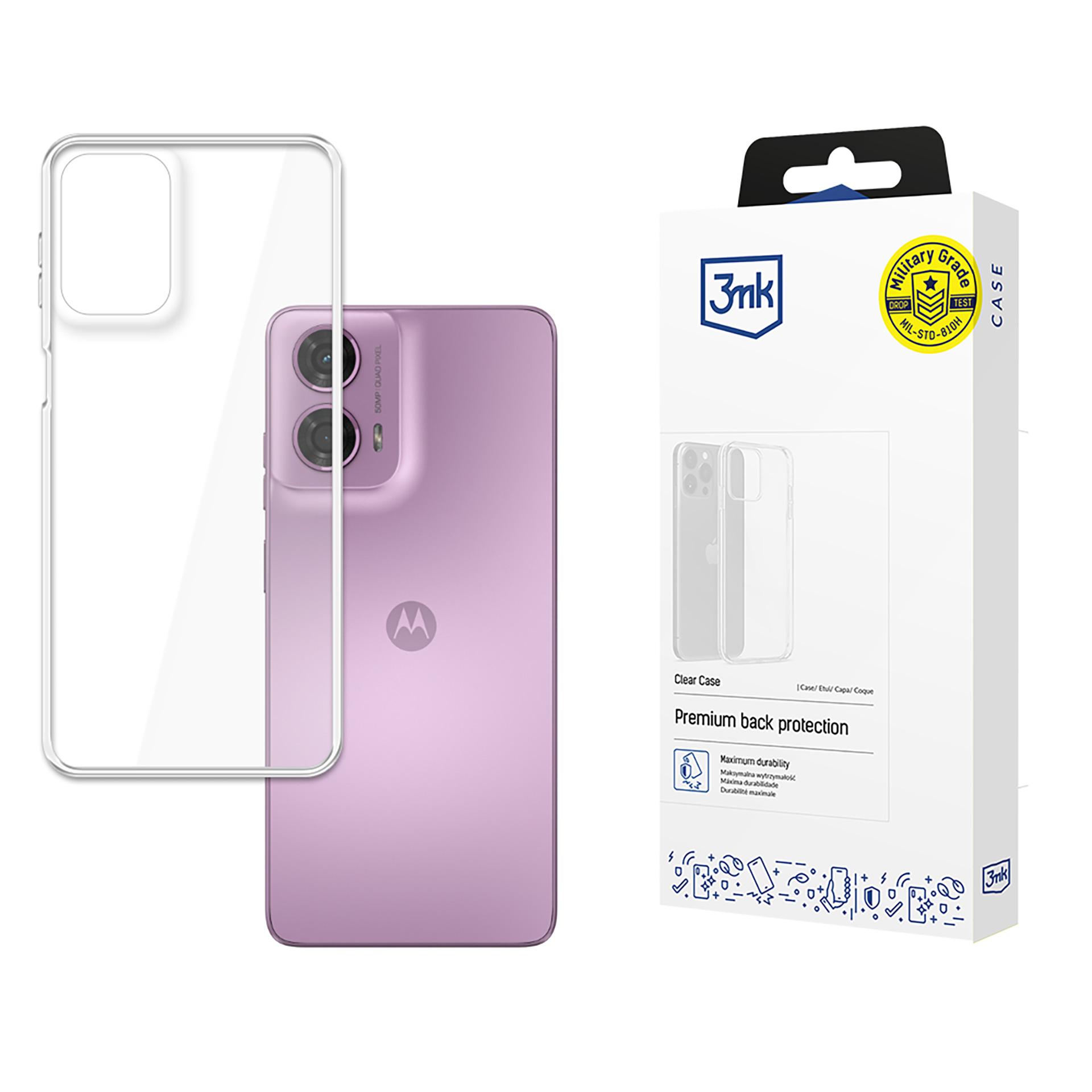 Прозрачный чехол 3mk Clear Case для Motorola Moto G24 - прозрачный