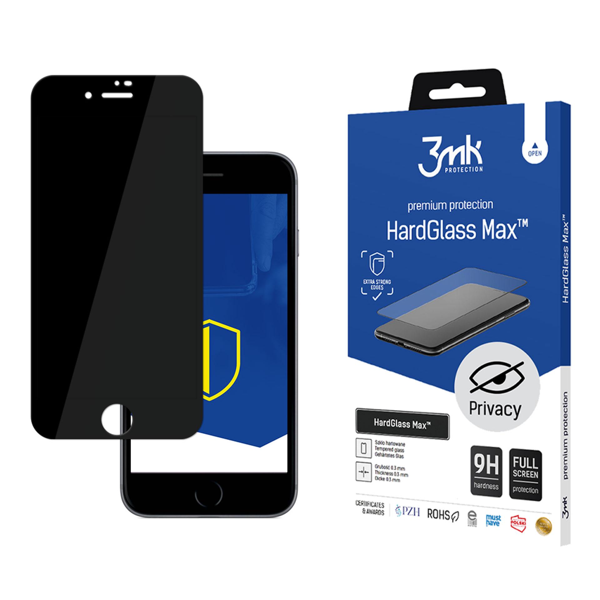 9H 3mk HardGlass Max Privacy™ privatumo stiklas iPhone 8