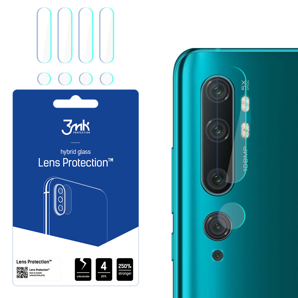 3mk Objektyvo apsaugos stiklas hibridinis telefonui Xiaomi Mi Note 10