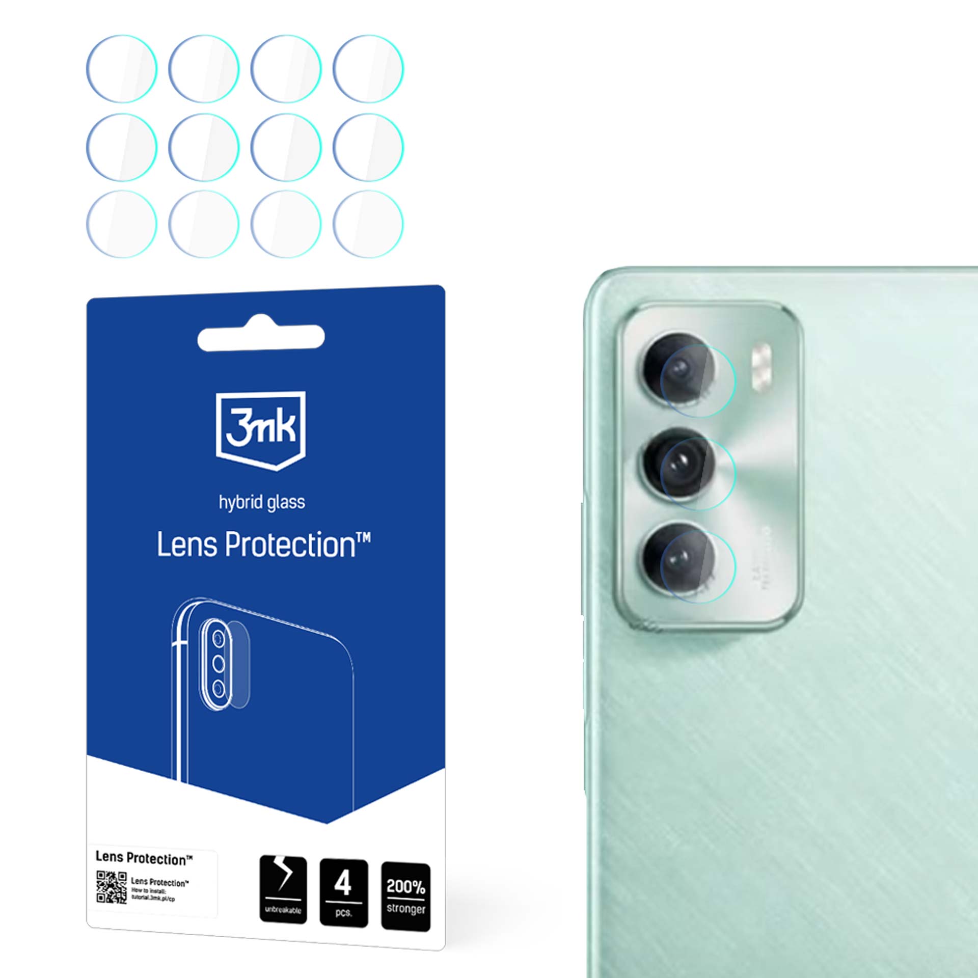 3mk Lens Protection kameros dangtelis Oppo Reno 12 Pro