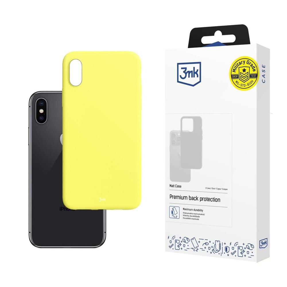 3mk Matt Case dėklas iPhone X / XS - geltonas