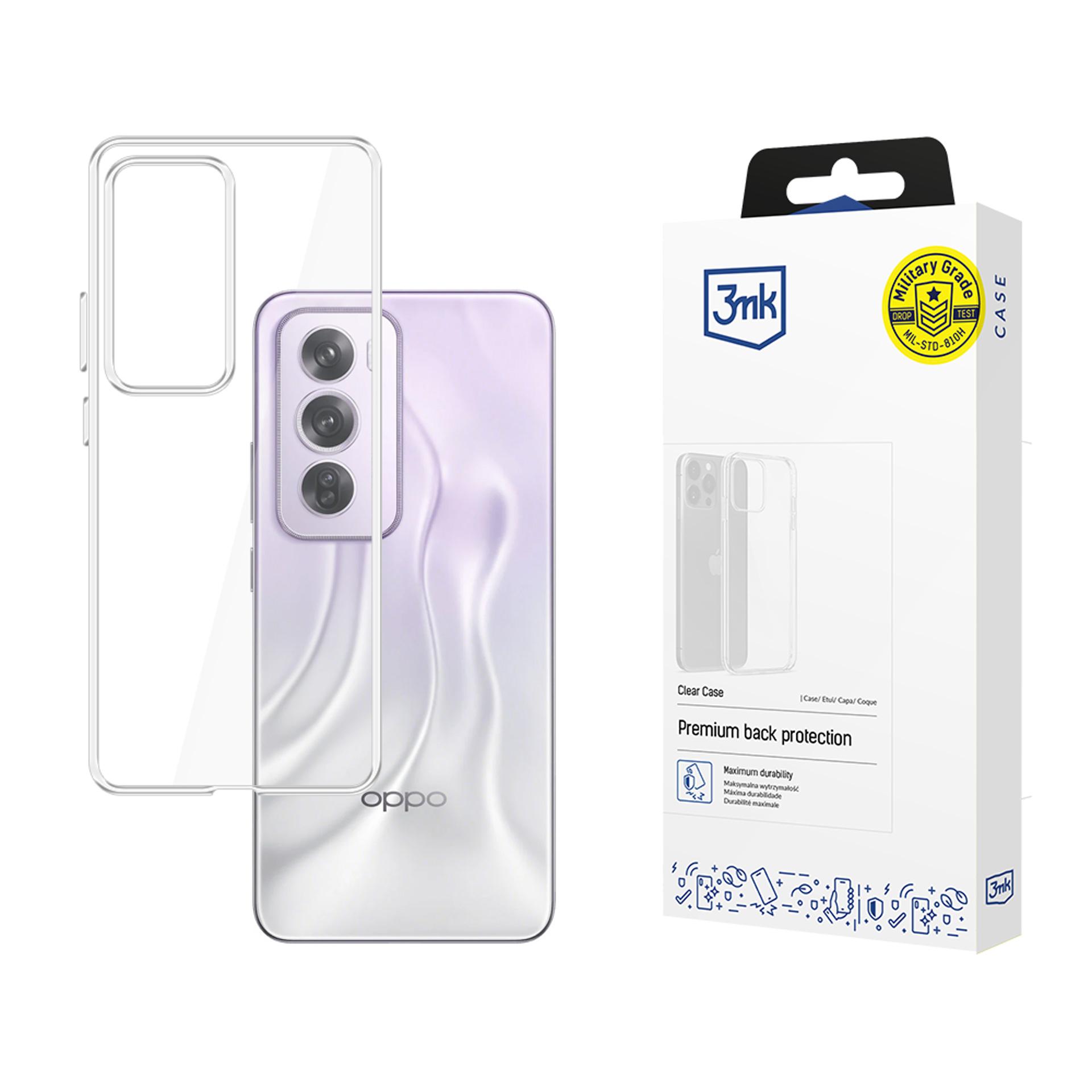 Чехол 3mk Clear для Oppo Reno 12 - прозрачный