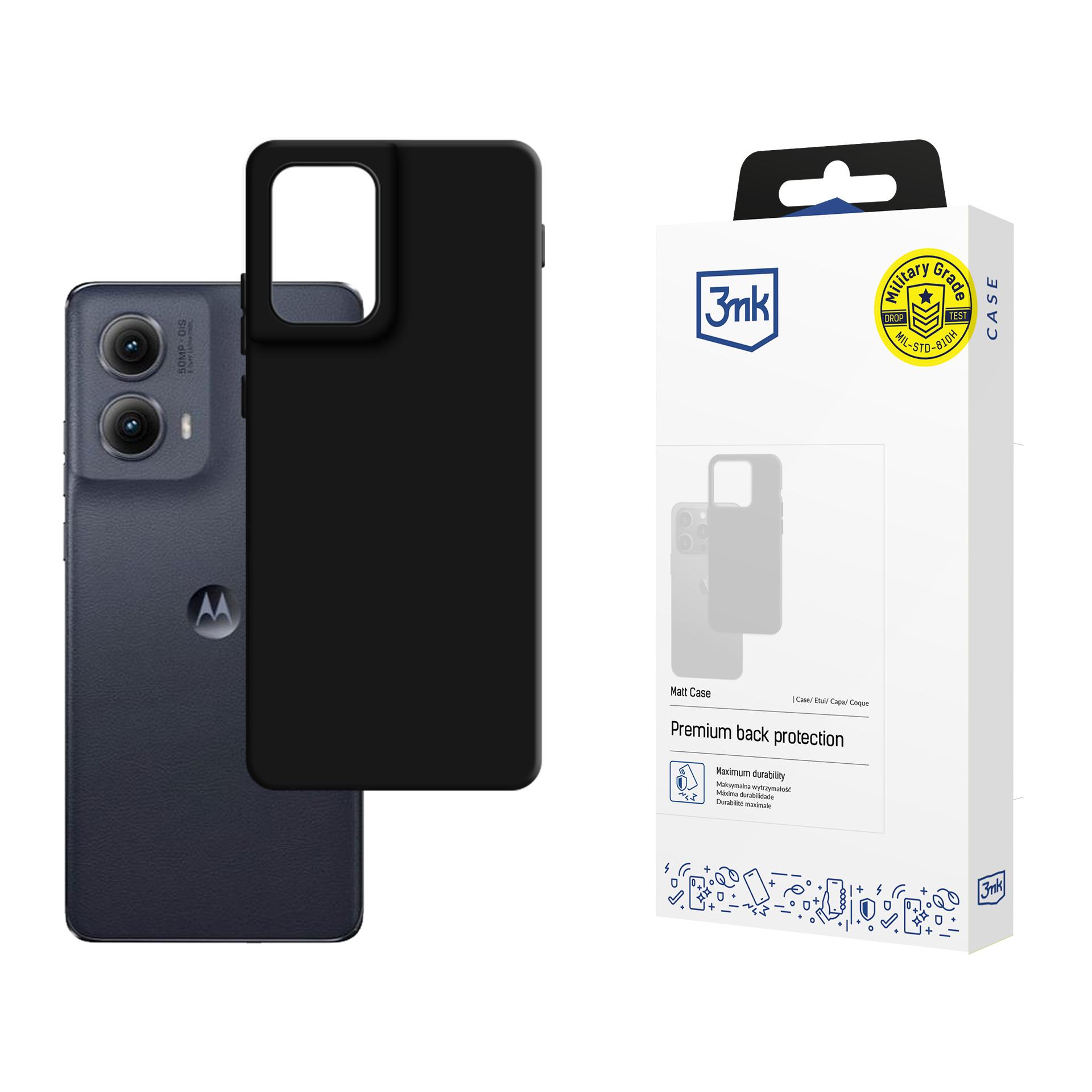 3mk Matinis dėklas telefonui Motorola Edge 2024 - juodas