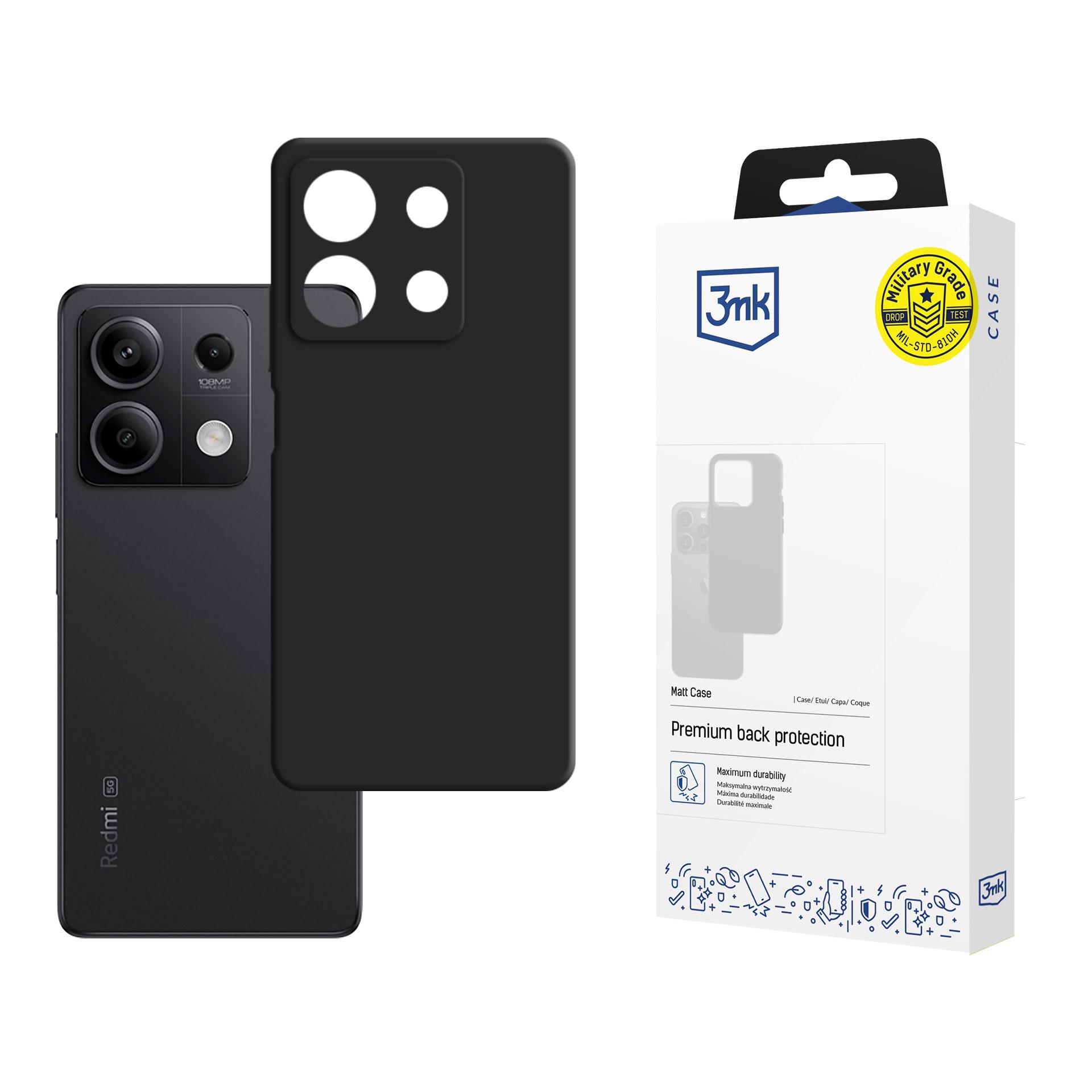 3mk silikoninis dėklas Xiaomi Redmi Note 13 5G - juodas