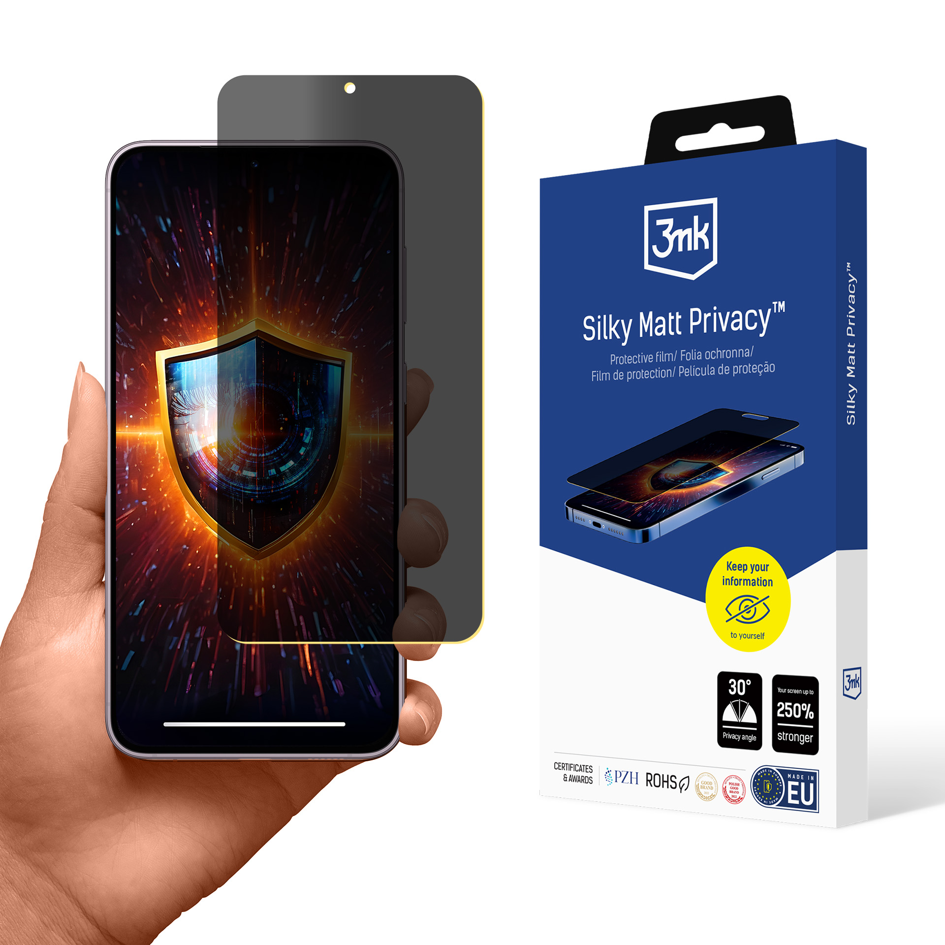 Матовая пленка для защиты приватности 3mk Silky Matt Privacy Samsung Galaxy S23+