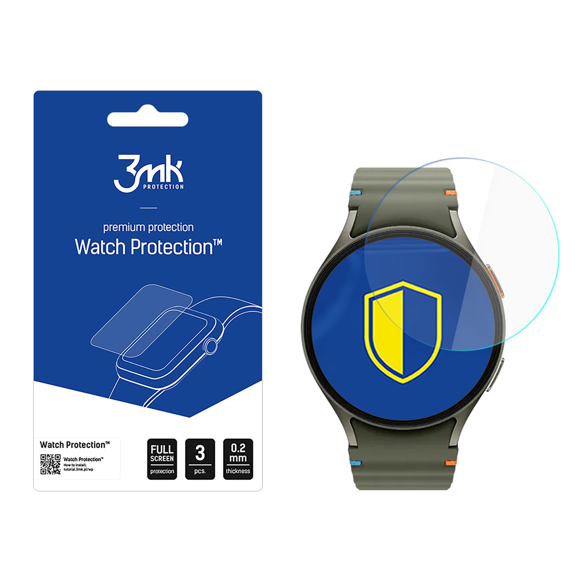 Закалённое стекло 3mk Watch Protection FlexibleGlass для Samsung Galaxy Watch 7 (44mm)
