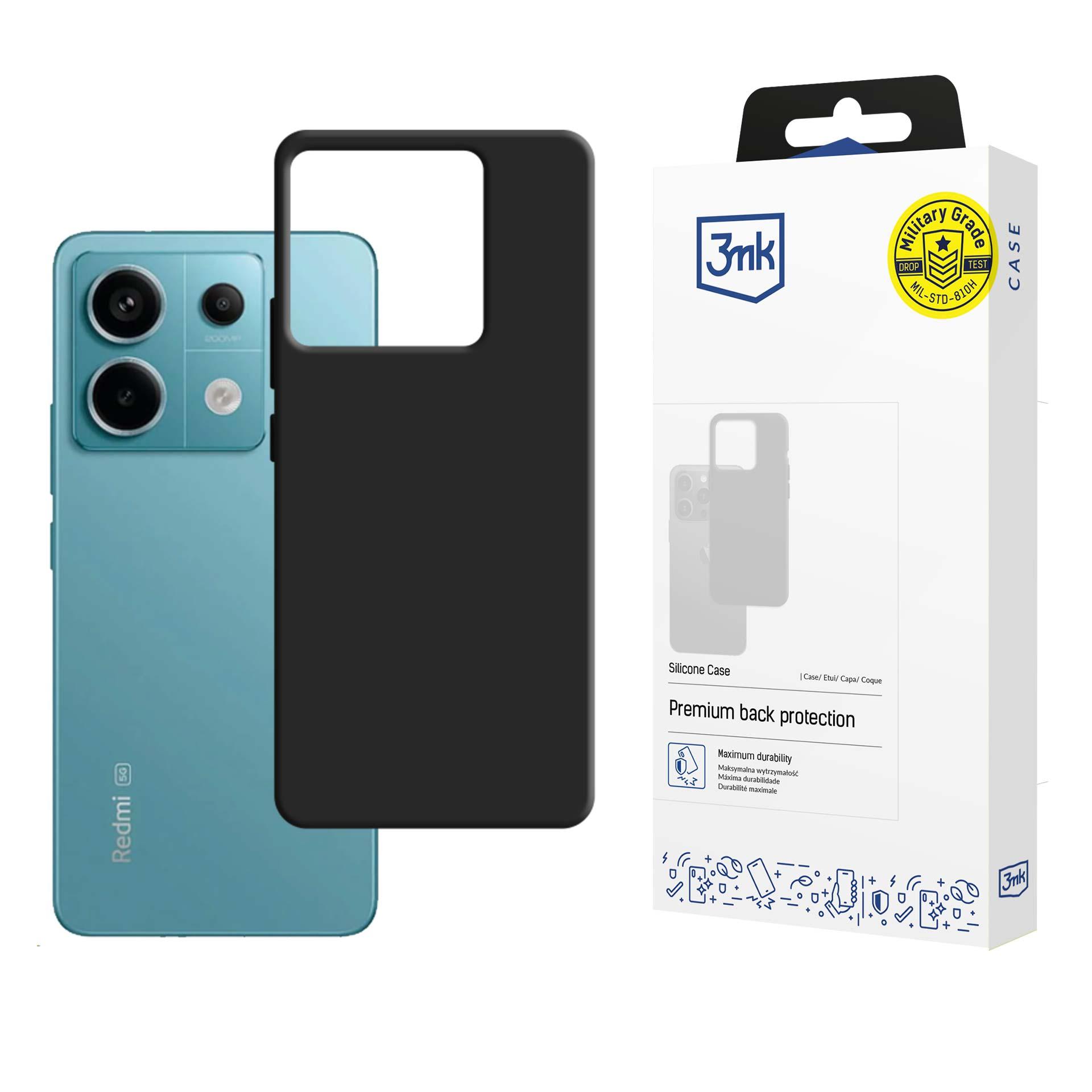 3mk silikoninė dėklas Xiaomi Redmi Note 13 Pro 5G - juodas