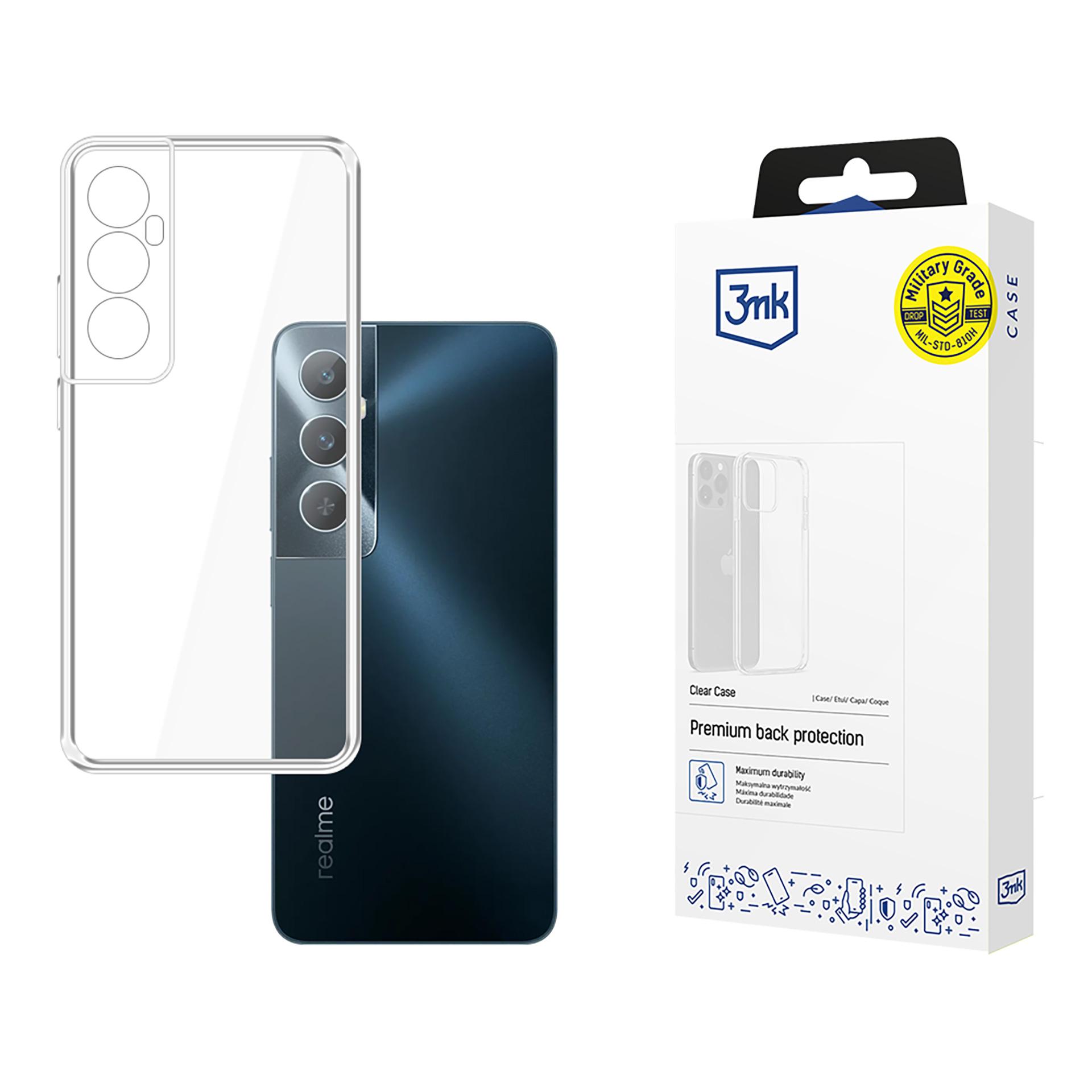 3mk Clear Case dėklas Realme C65 - skaidrus