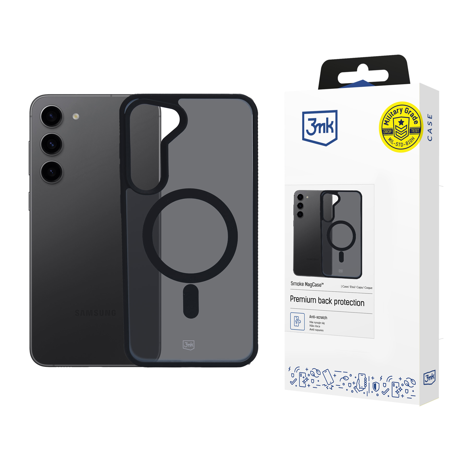 3mk Smoke MagCase для Samsung Galaxy S23 5G - чёрный
