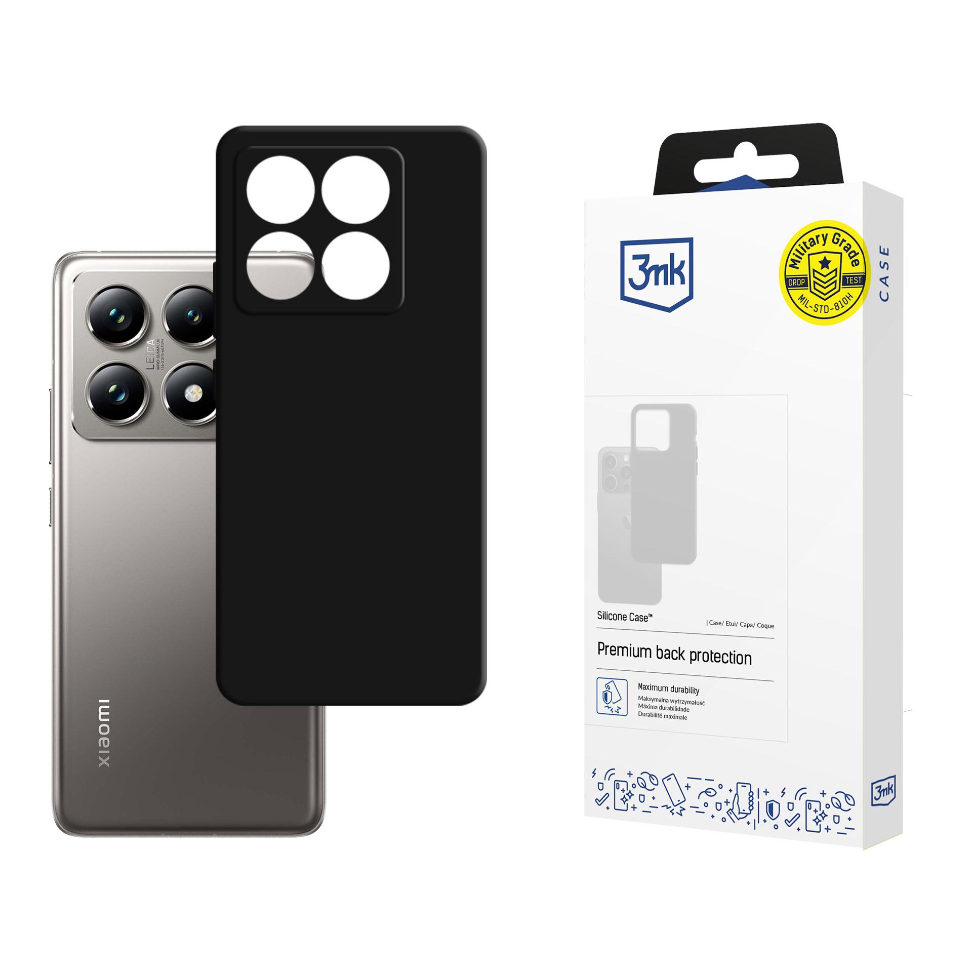 3mk Silikoninis dėklas telefonui Xiaomi 14T Pro - juodas