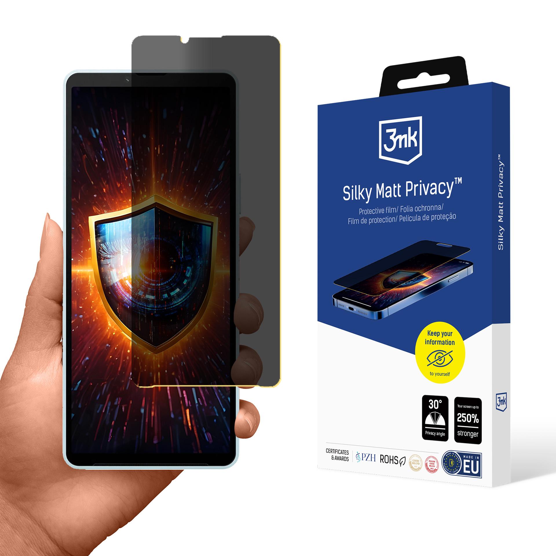 3mk Silky Matt Privacy privatumo ekrano apsauga Sony Xperia 10 VI