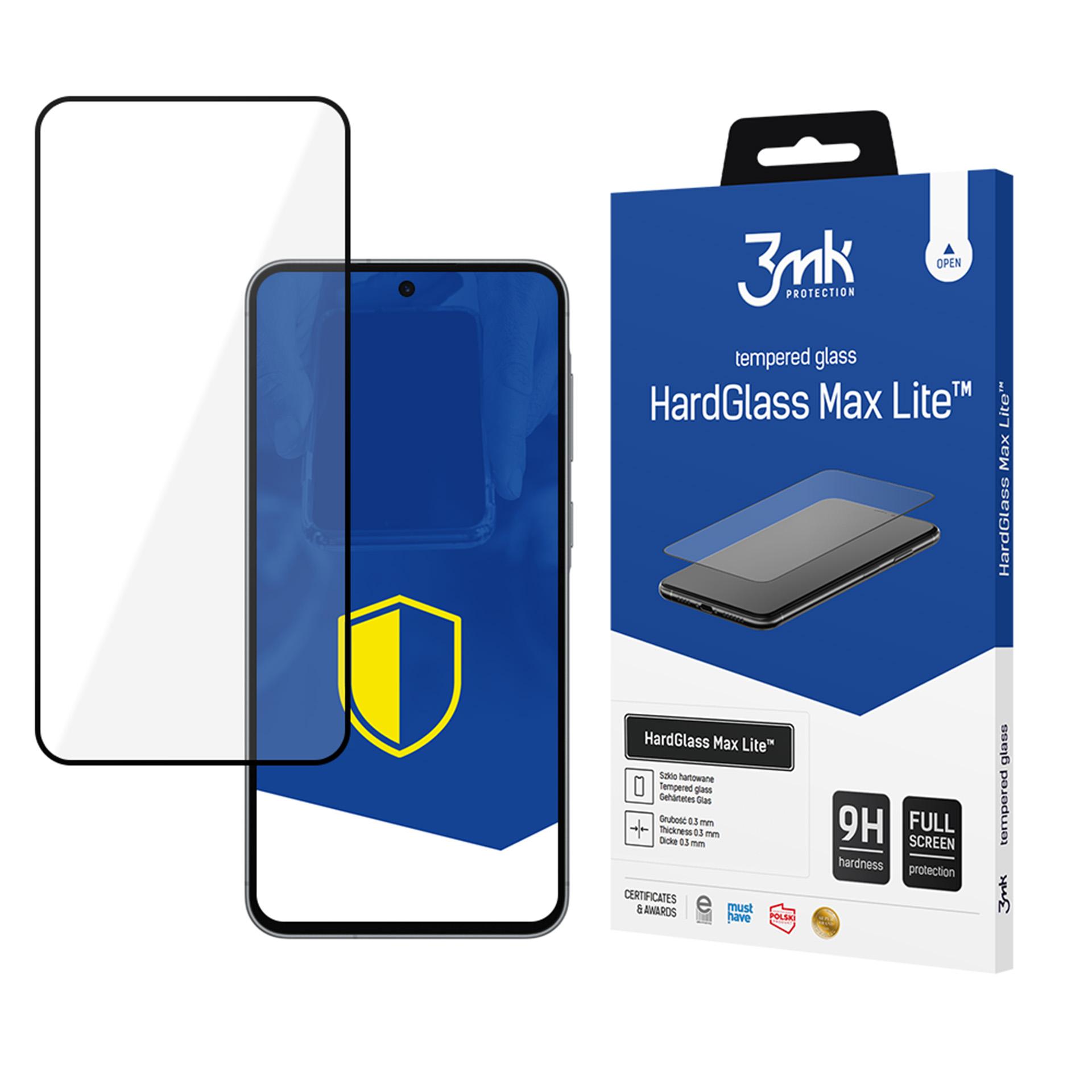 LCD apsauginis stikliukas 3mk Hard Glass Max Lite Samsung A366 A36 5G/A566 A56 5G juodas