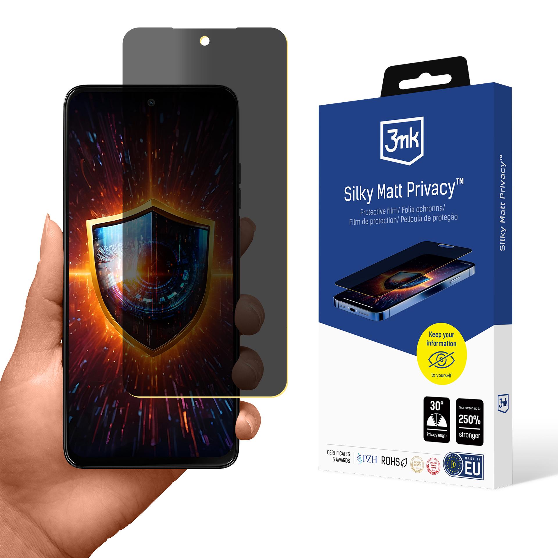 3mk Silky Matt Privacy privatumo plėvelė Motorola Moto G15 / G15 Power