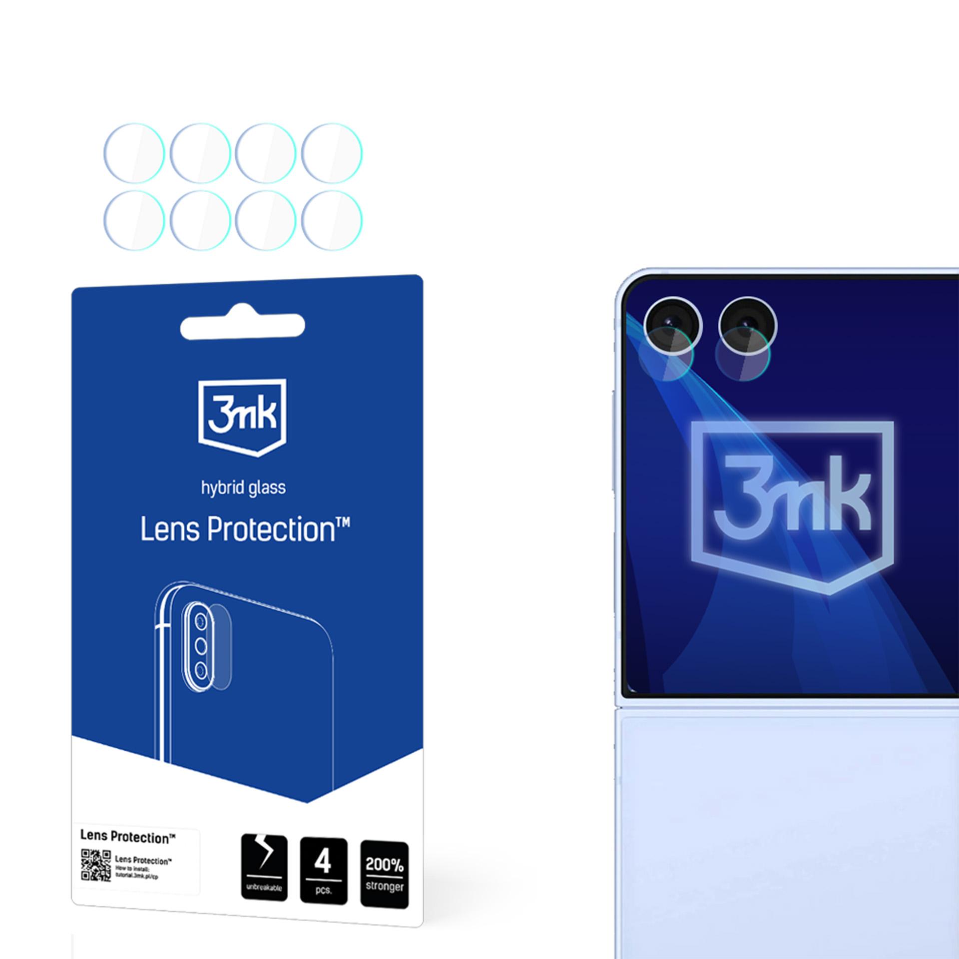 Гибридное защитное стекло 3mk Lens Protection для объектива камеры Samsung Galaxy Z Flip 7