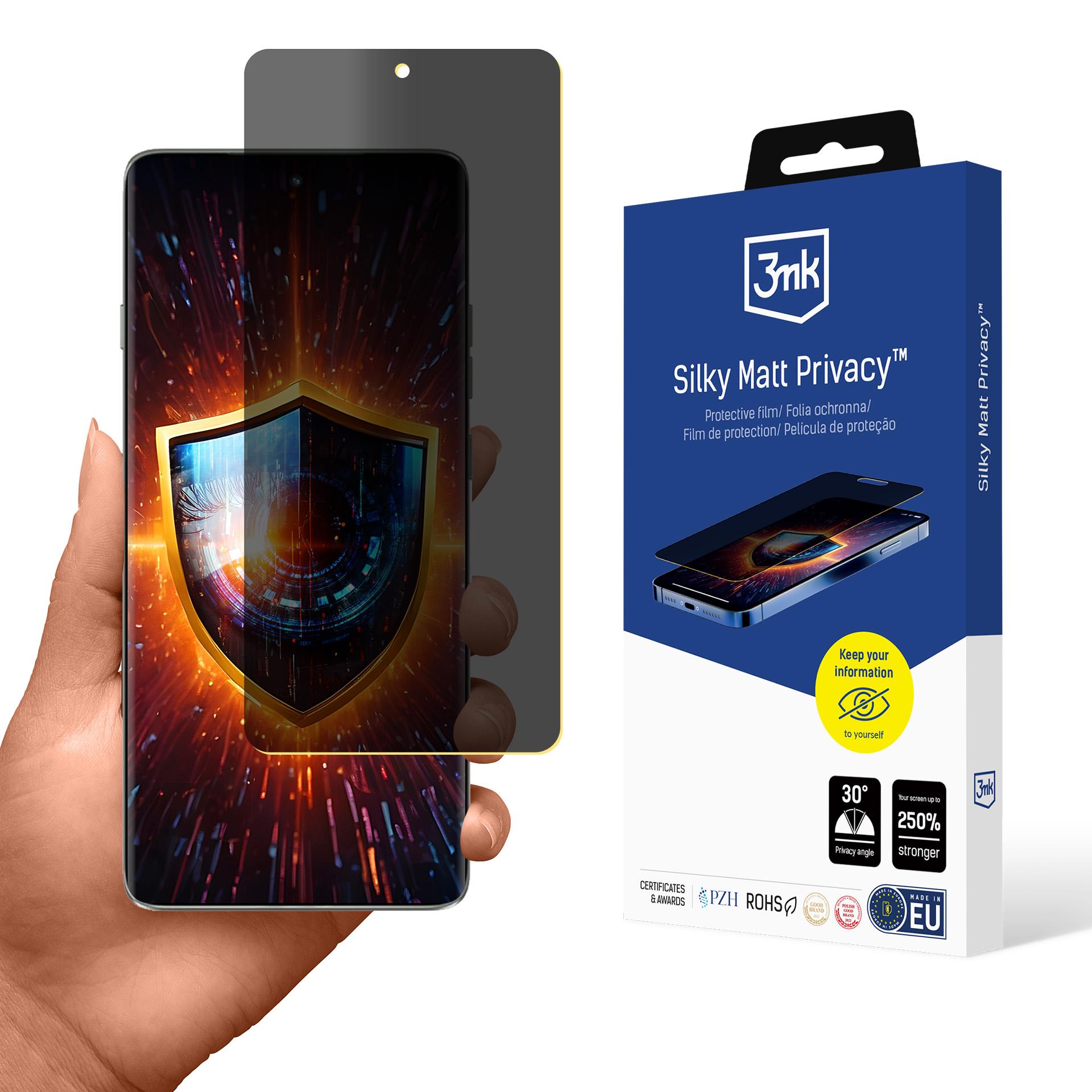 3mk Silky Matt Privacy matinė privatumo ekrano apsauginė plėvelė, skirta Motorola Edge 60 Pro