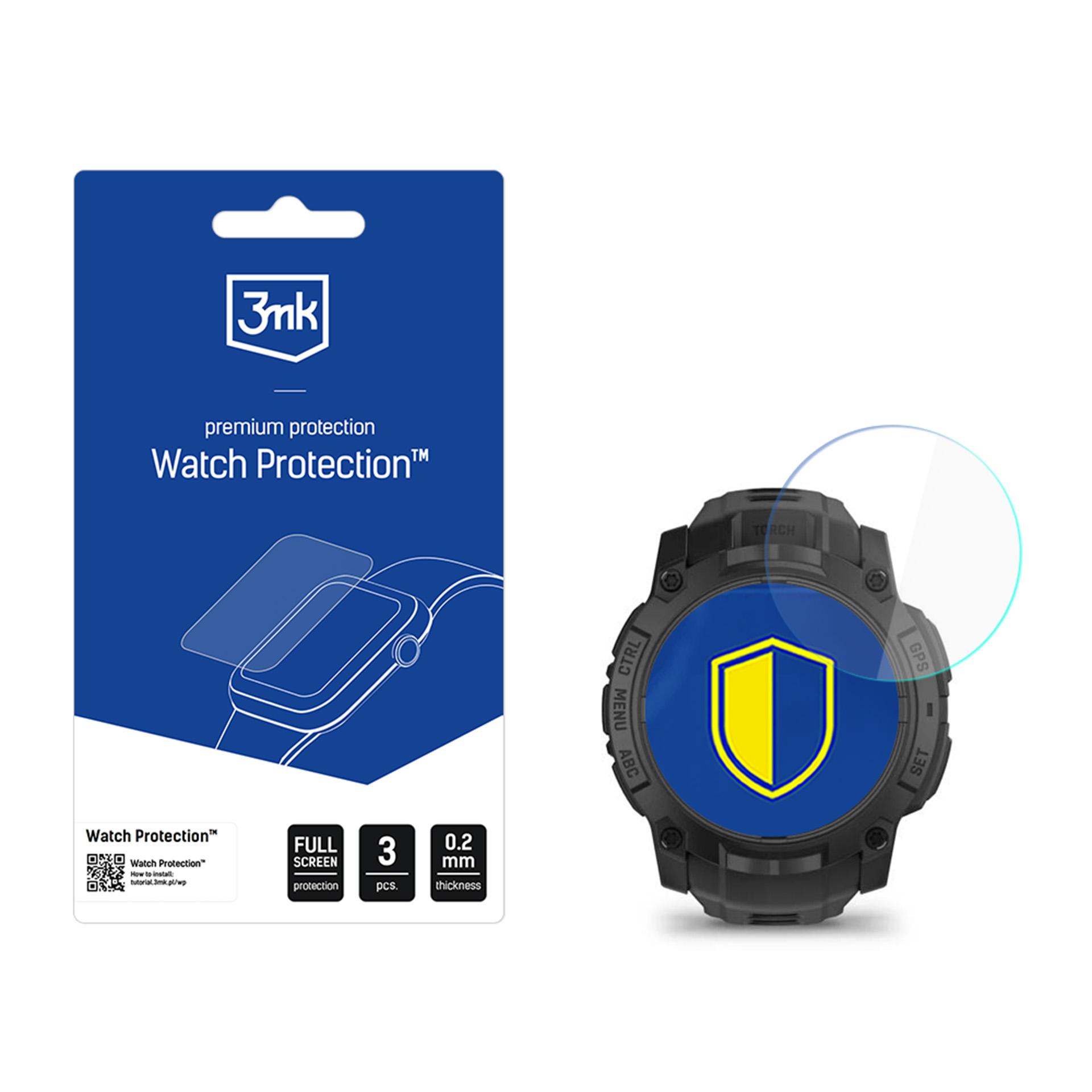 Защитная плёнка для смарт-часов 3mk Watch Protection FlexibleGlass для Garmin Instinct 3 Tactical Edition 50 мм
