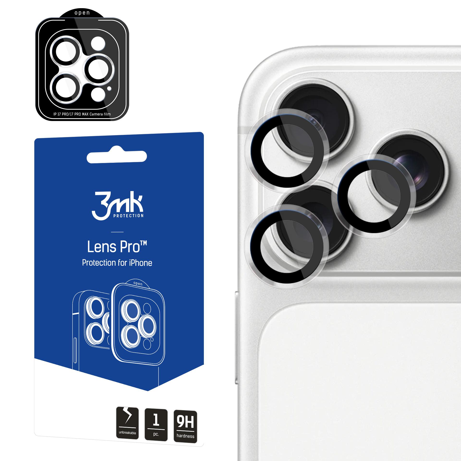 Закалённое стекло для камеры 3mk Lens Pro для Apple iPhone 17 Pro / 17 Pro Max прозрачный