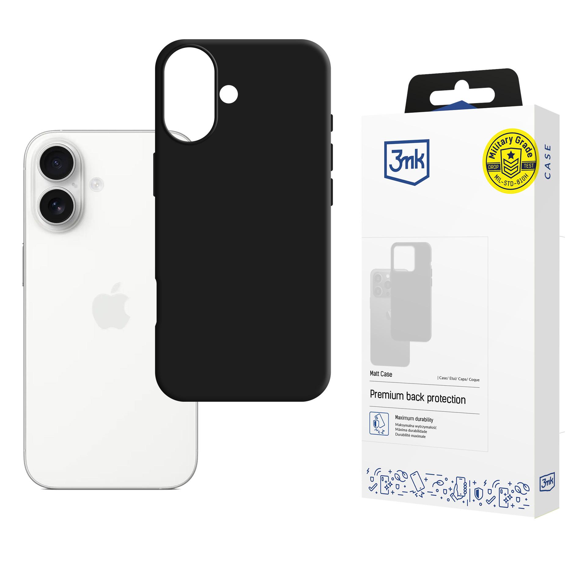 Чехол 3mk Matt Case для Apple iPhone 17 чёрный