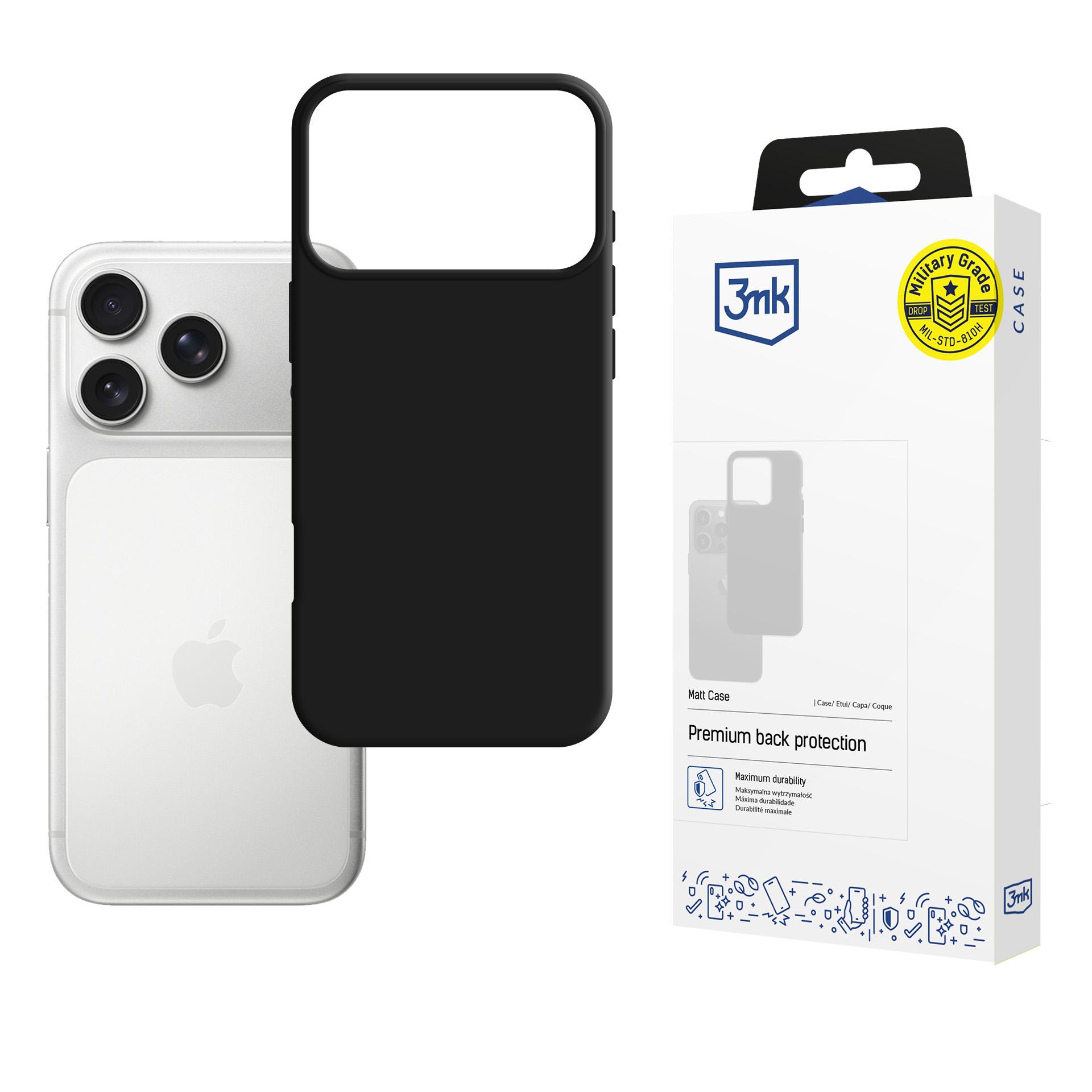 Dėklas 3mk Matt Case Apple iPhone 17 Pro Max juodas