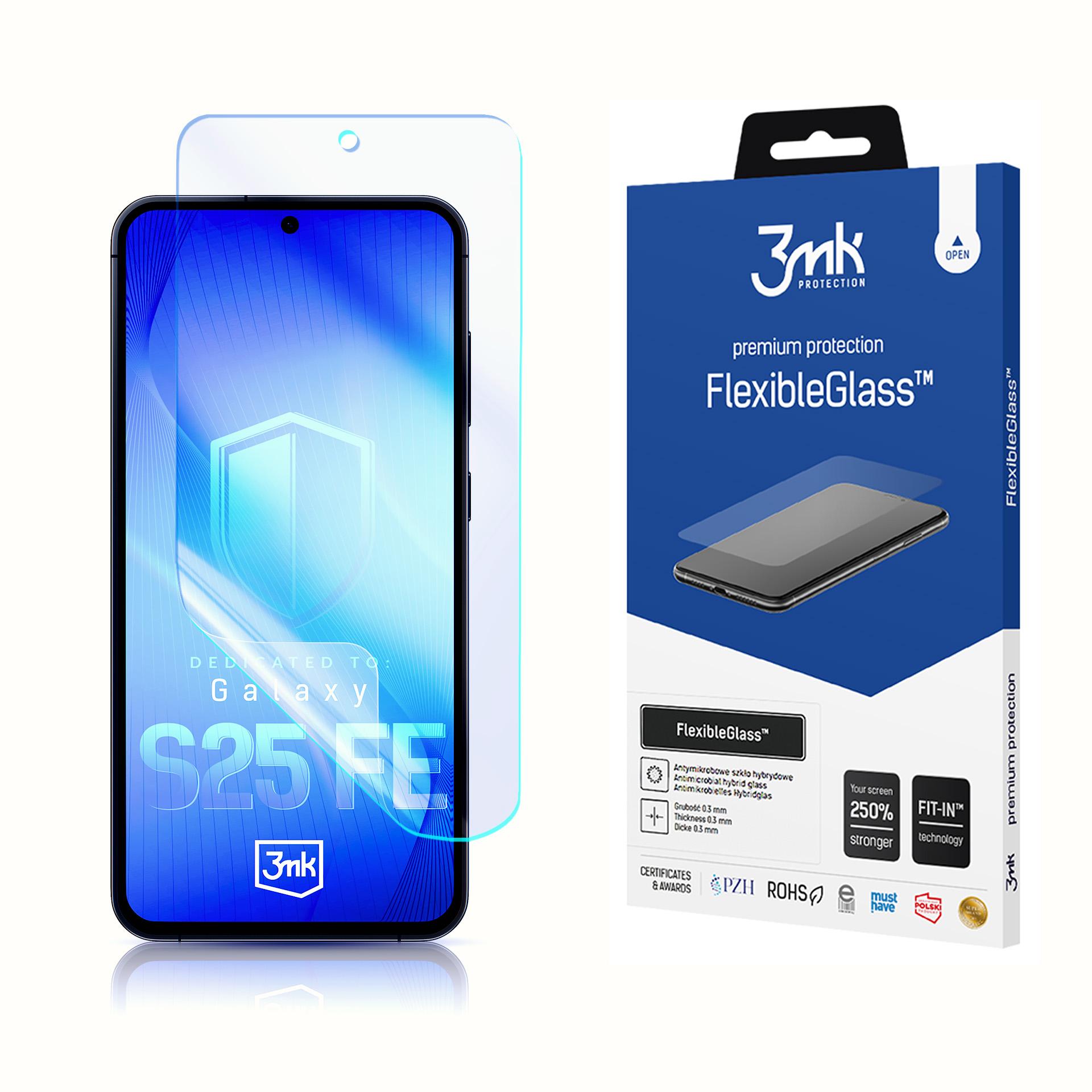 3mk FlexibleGlass hibridinis apsauginis stiklas telefonui Samsung Galaxy S25 FE