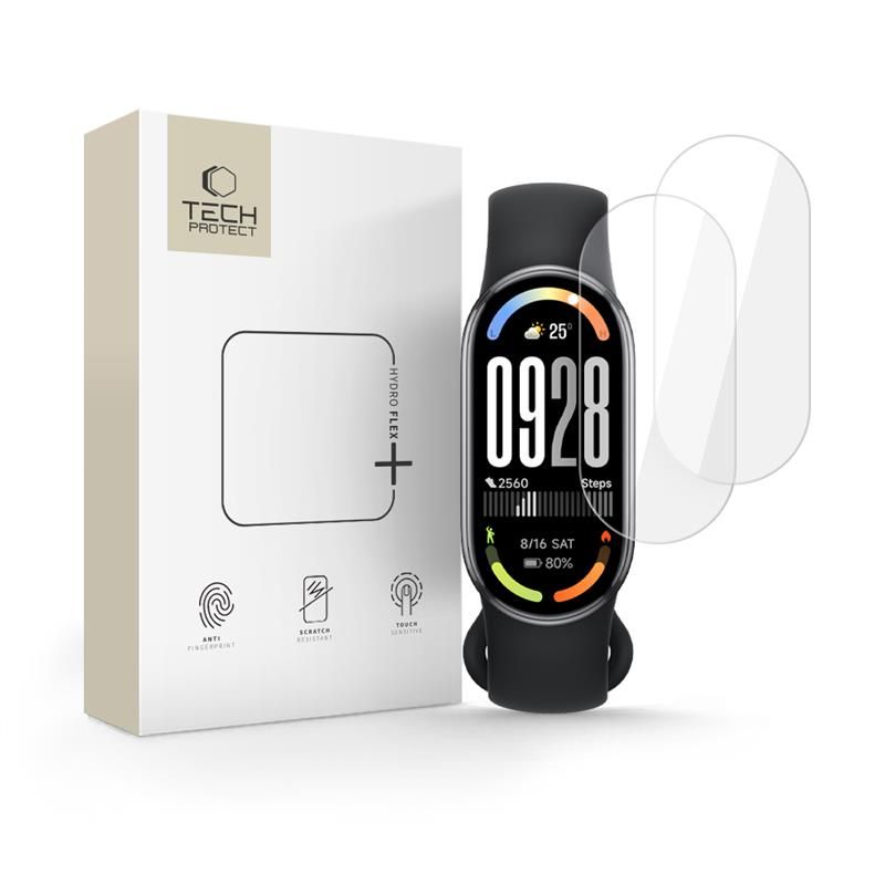 Tech-Protect Gydro Flex+ hidrogelio plėvelė 2 vnt. rinkinys Xiaomi Smart Band 8 / 9 / 10 / NFC - permatoma