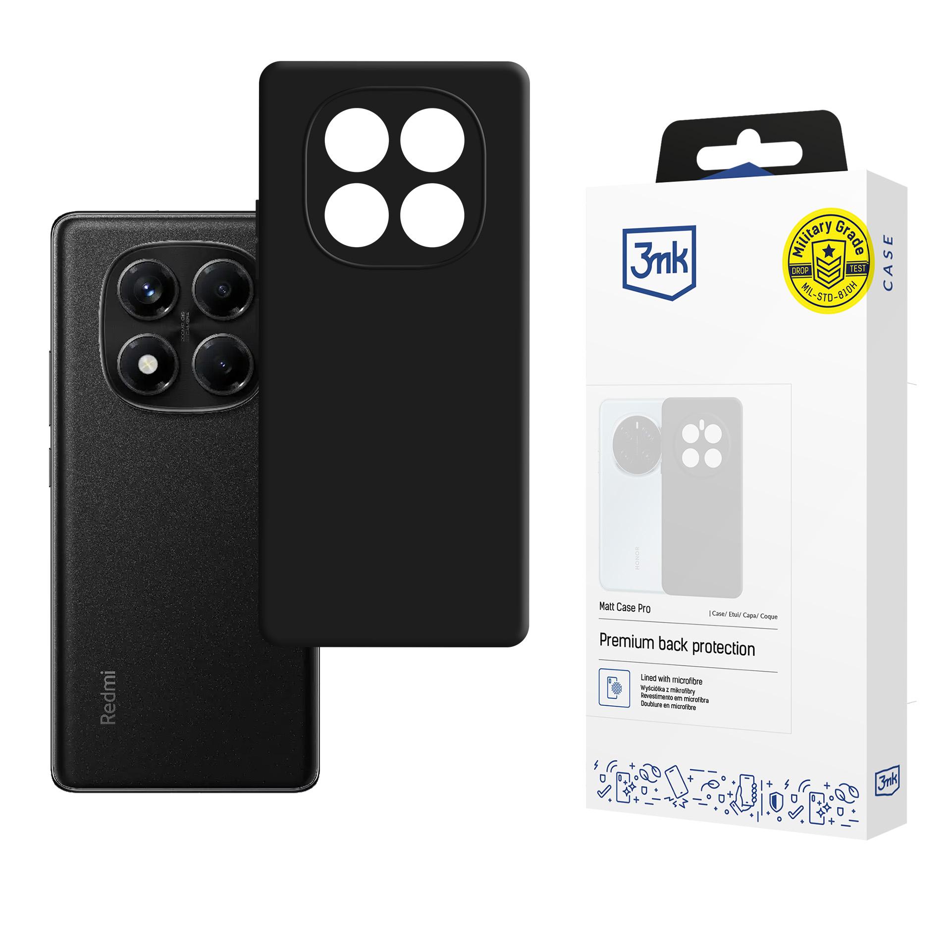3mk Matt Case Pro Чехол для Xiaomi Redmi Note 14 Pro 4G - матовый чёрный