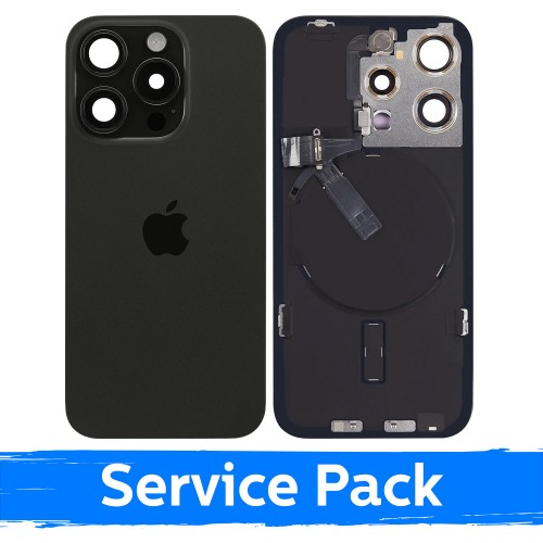 Задняя крышка совместимая с Apple iPhone 15 Pro / Black Titanium / (Service Pack)