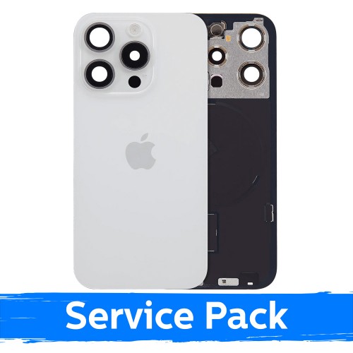 Задняя крышка совместимая с Apple iPhone 15 Pro / White Titanium / (Service Pack)