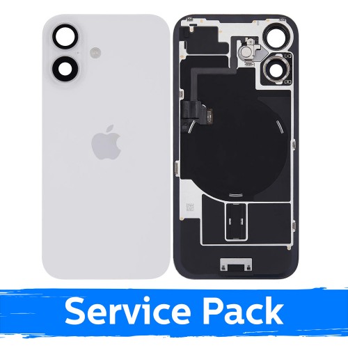 Back Cover Compatible With Apple iPhone 16 / White / (Service Pack)