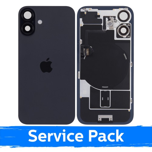 Back Cover Compatible With Apple iPhone 16 Plus / Black / (Service Pack)