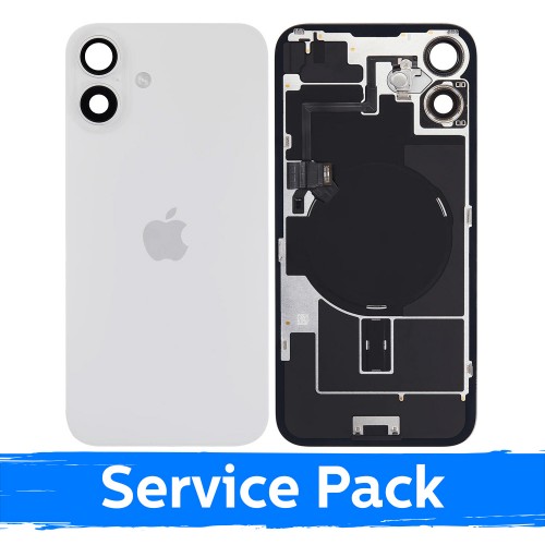 Задняя крышка совместимая с Apple iPhone 16 Plus / белая / (Service Pack)