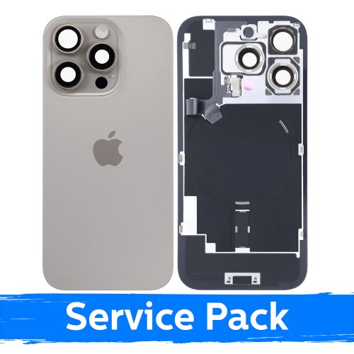 Задняя крышка совместимая с Apple iPhone 16 Pro / Natural Titanium / (Service Pack)