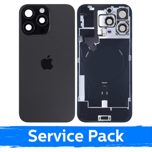 Задняя крышка совместимая с Apple iPhone 16 Pro Max / Black Titanium / (Service Pack)