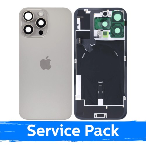 Back Cover Compatible With Apple iPhone 16 Pro Max / Natural Titanium / (Service Pack)