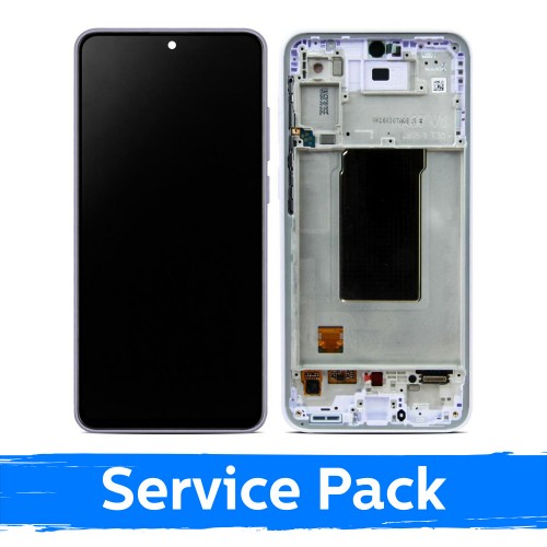 ЖК-дисплей, совместимый с Samsung A376 A37 5G, в комплекте с рамкой / светло-фиолетовый / (сервисный комплект)