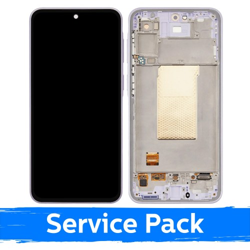 LCD Display Compatible With Samsung A376 A37 5G with Frame / White / (Service Pack)