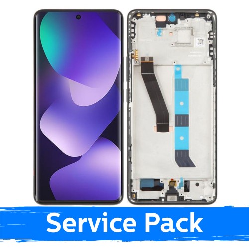 ЖК-дисплей, совместимый с Xiaomi Redmi Note 15 5G, в рамке / цвет «Glacier Blue» / (Service Pack)