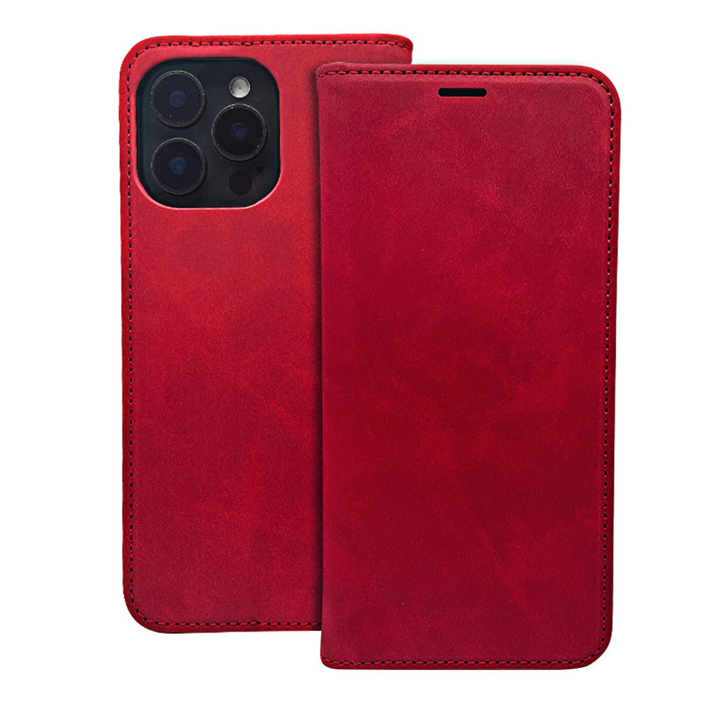 Smart Suede case for Motorola Moto E14 / G24 / G04 / G04S red