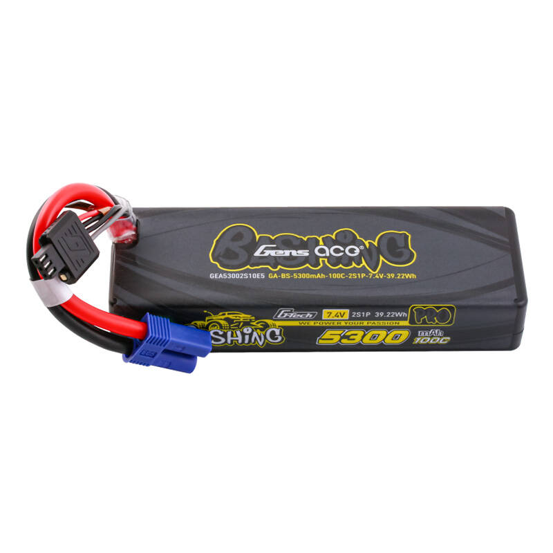 Gens Ace G-Tech 5300 мА·ч, 7,4 В, 100C, 2S1P, литий-полимерный аккумулятор с разъёмом EC5