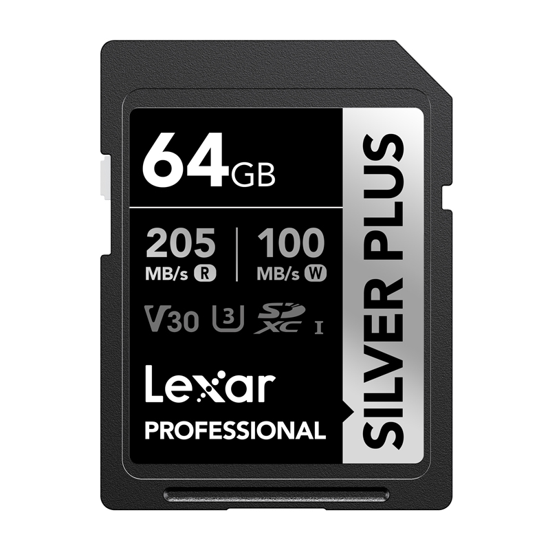 „Lexar Professional“ SILVER PLUS SDXC 64 GB atminties kortelė