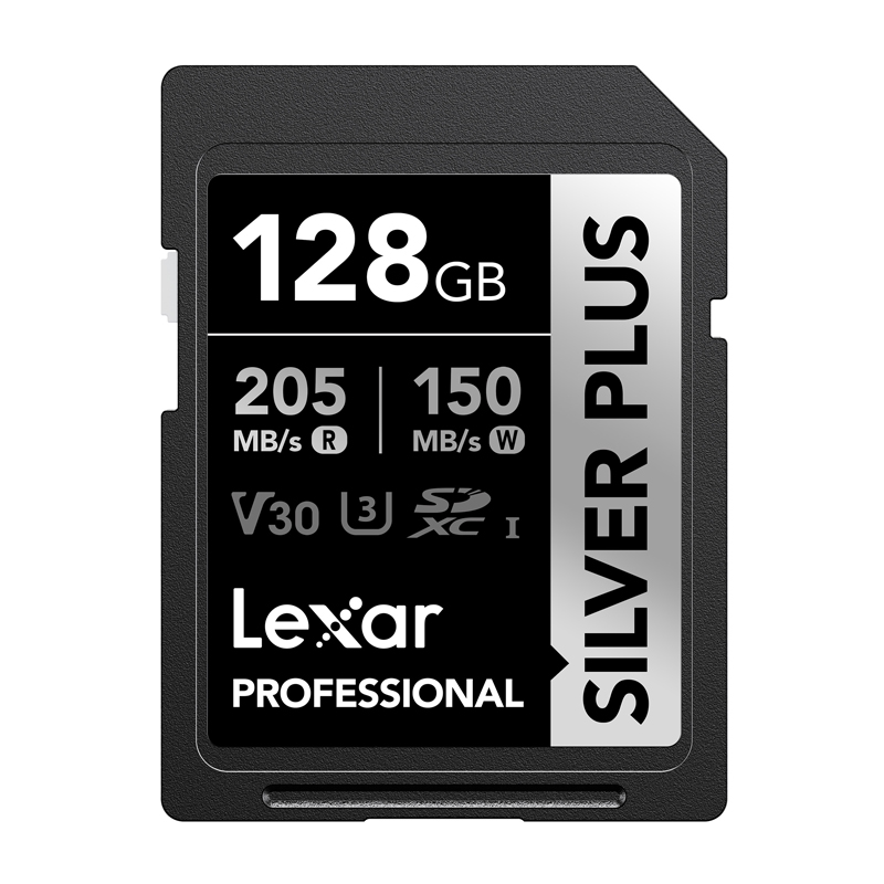 „Lexar Professional SILVER PLUS“ SDXC 128 GB atminties kortelė
