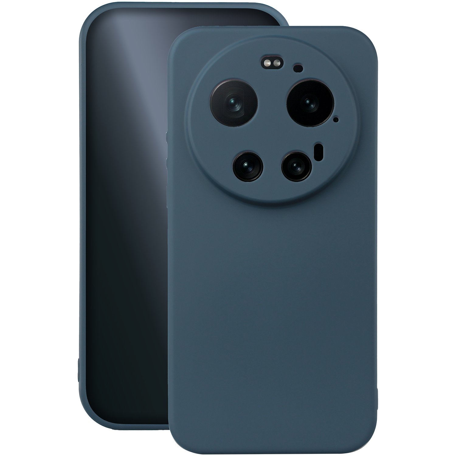 Силиконовый чехол Xiaomi 17 Ultra темно-синий
