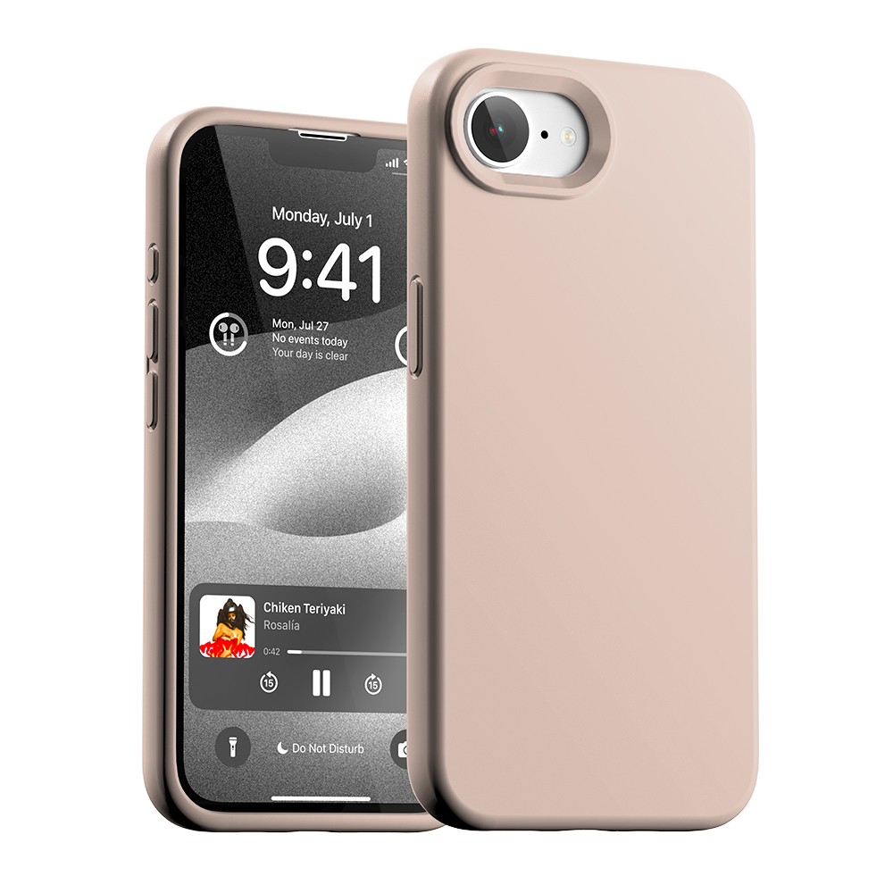 Mercury Pure Magsafe силиконовый чехол Apple iPhone 16e/17e розовый песок