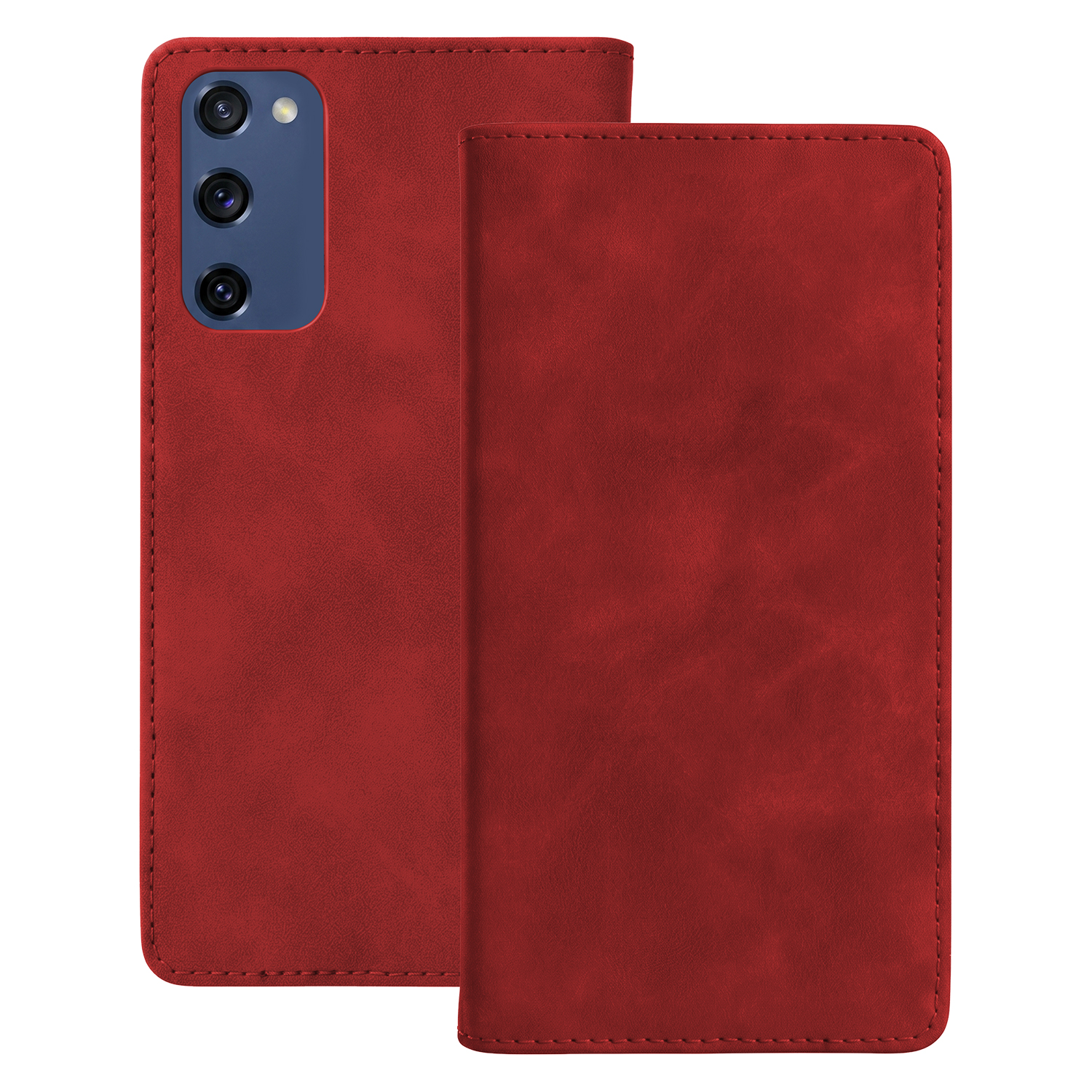 Smart Suede dėklas telefonui Samsung Galaxy S20 FE / S20 Lite / S20 FE 5G raudona