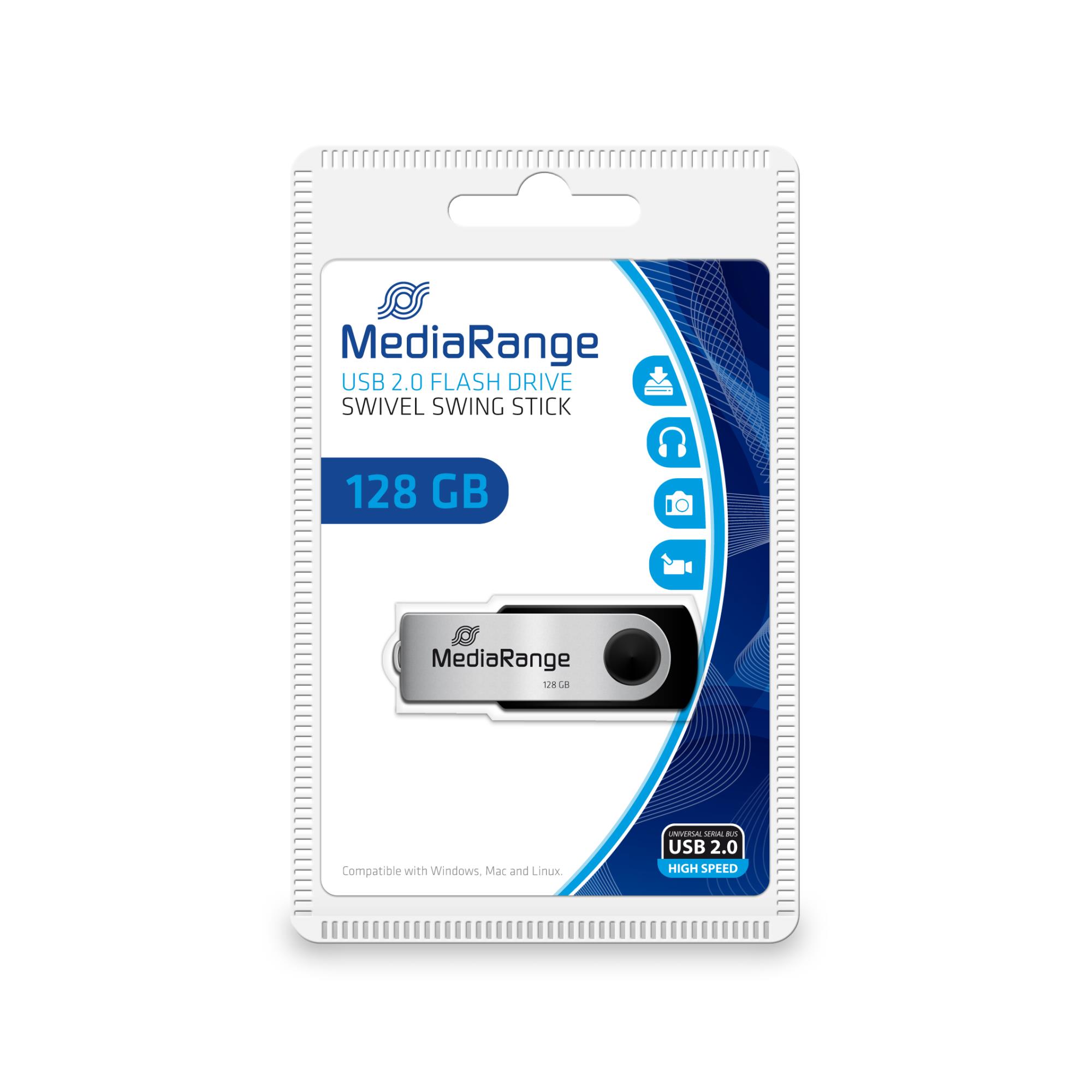 Atmintinė MediaRange USB2 128GB