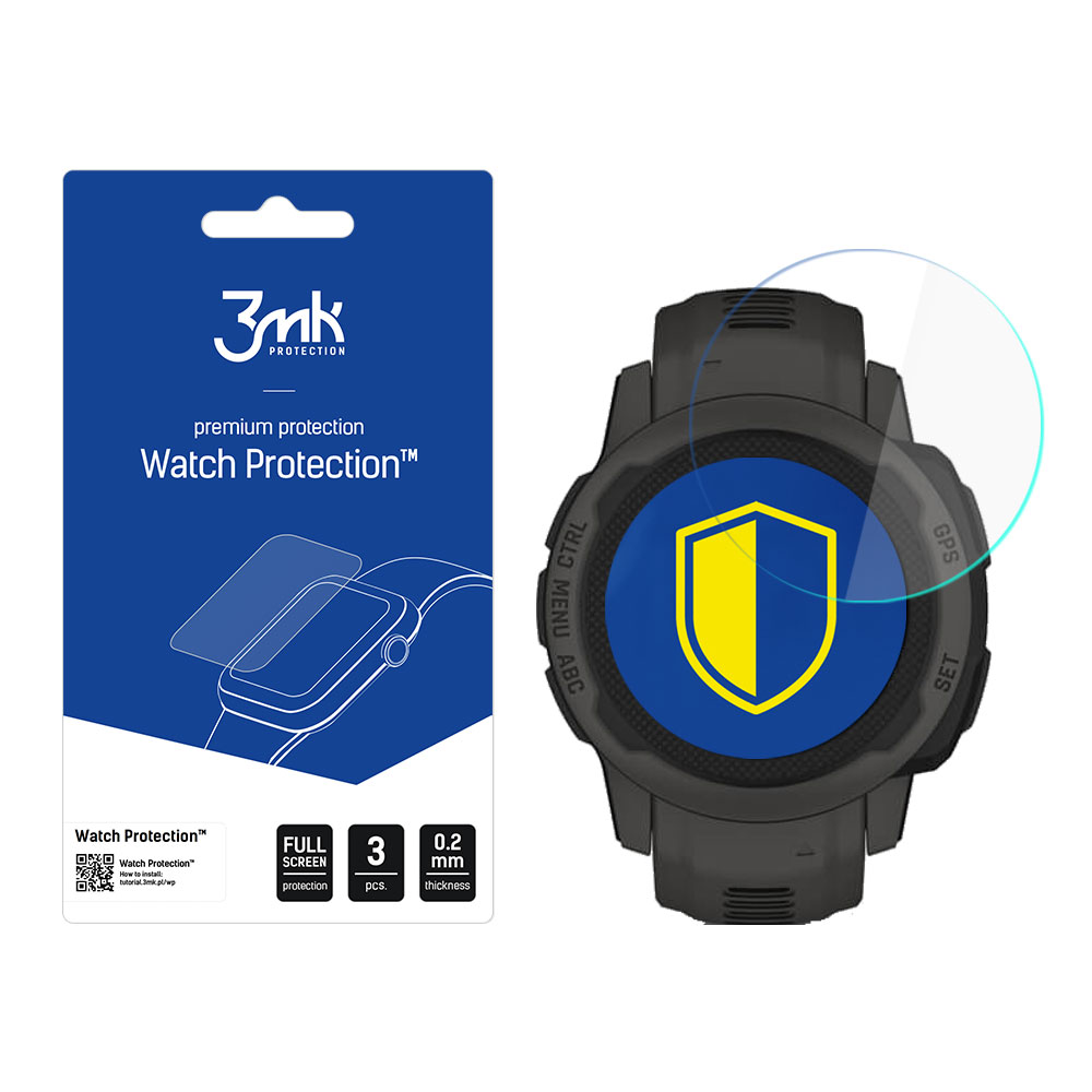 3MK lankstus stiklas Garmin Instinct 2S laikrodžiui hibridinis stiklas