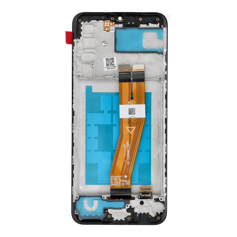 LCD ekranas, skirtas SAMSUNG A02S OEM, su rėmeliu (164mm)