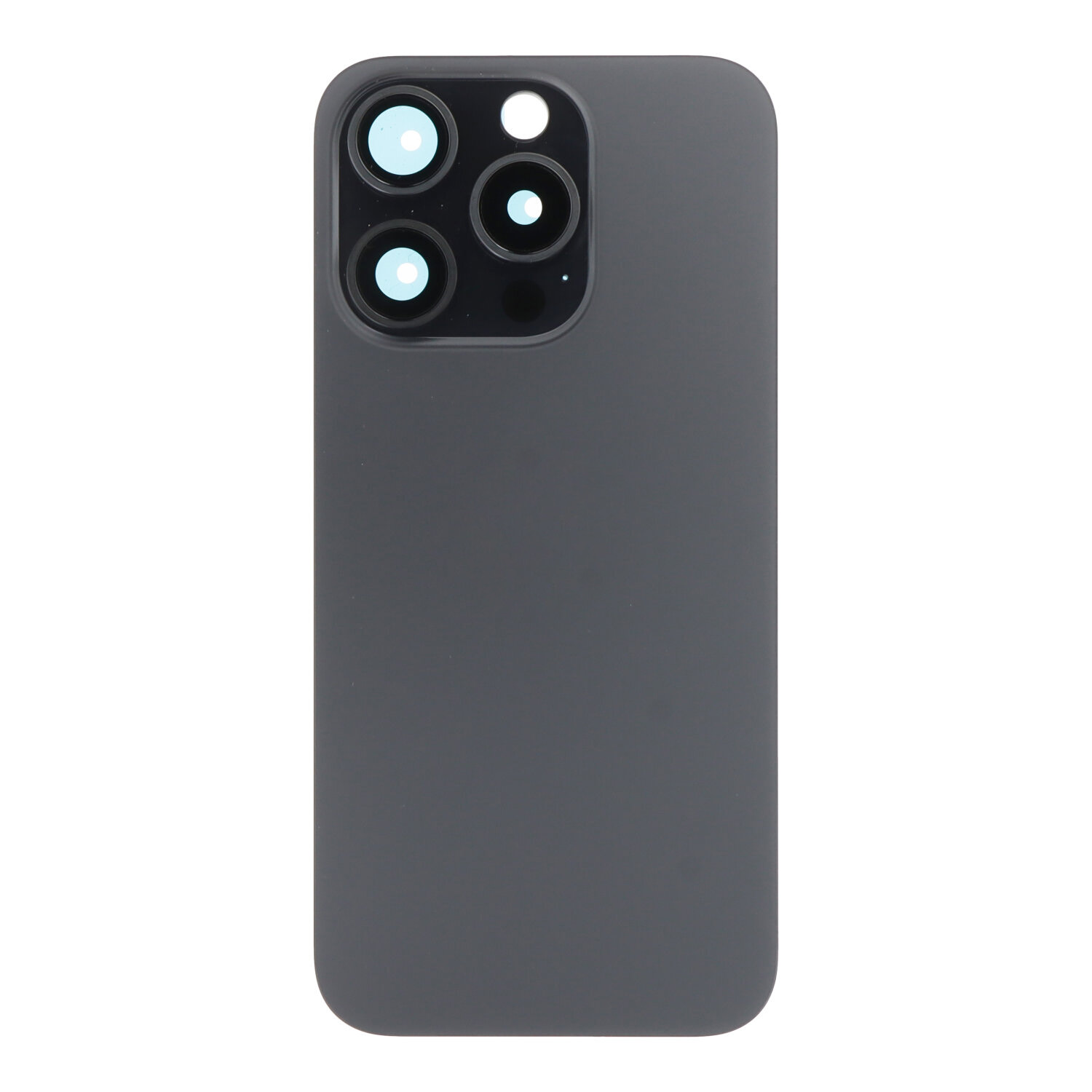 Galinis dangtelis iPhone 15 Pro, juodo titano (pilnas dangtelis / be NFC lanksčiosios jungties), OEM