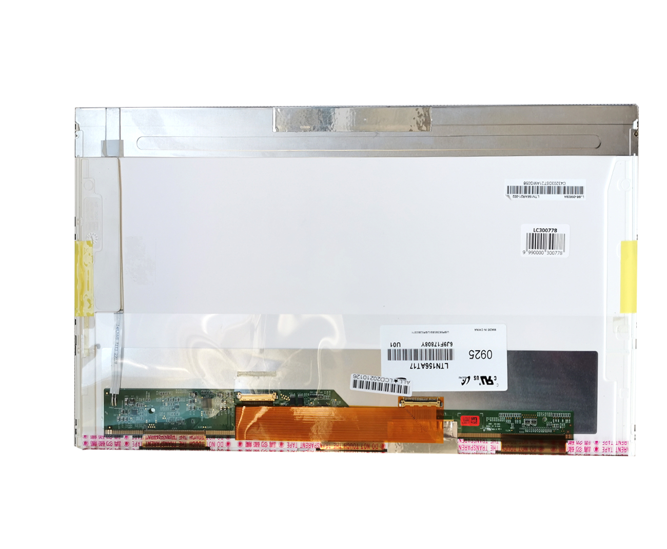 ЖК-экран 15,6 дюйма, разрешение 1366x768 HD, LED-подсветка, матовый, 40-контактный разъем (справа), класс A+